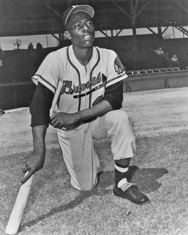 Milwaukee Braves HANK AARON 8x10 Photo Print Rookie Year Poster HOF 82 Cover