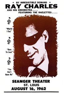Ray Charles Poster, St. Louis, Missouri, August 16, 1962 - Picture 1 of 1