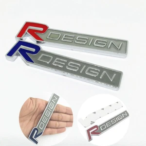 R DESIGN Logo tpoauto premium Metal body stickers 1pc 3D Metal Car Sticker - Picture 1 of 9