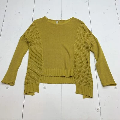 Cárdigan tejido amarillo Monoreno para mujer talla mediana Foto 1 de 4