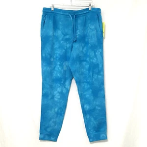 All In Motion Women's Size L Aqua Blue Tie Dye Drawstring Jogger Pants - Picture 1 of 7