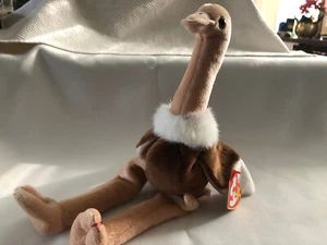 TY Beanie Babys STRETCH the ostrich - Neu mit Etikett - Bild 1 von 2