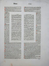 BIBEL PROPHET JESAJA BIBLIA LATINA BIBELBLATT RUSCH FÜR KOBERGER INITIALEN 1481