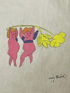Andy Warhol COA Painting Original Drawing Signed Art on Paper - Picture 1 of 5