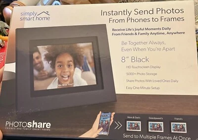 NEW SimplySmart Home - PhotoShare Friends and Family Smart Frame 8" - Black - Image 1 of 4