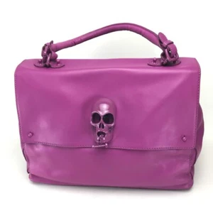 THOMAS WYLDE Large size Hand Bag Shoulder Bag Pink-Purple Leather - Picture 1 of 10