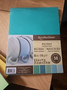 RECOLLECTIONS CARDSTOCK Paper 8 1/2" x 11" 50 Sheets 65 lb 5 COLOR PACK U PICK - Picture 1 of 1