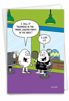 1  Easter Card with Envelope - Easter Haircut C5212EAG - Image 1 of 4