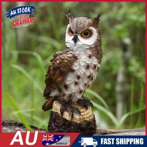 Resin Owl Statue Fake Owl Outdoor Sculpture Home Decor Owl Figurine Owl Ornament - Picture 1 of 8