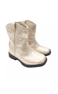 Botas occidentales informales para niñas pequeñas Wonder Nation doradas talla 10 ($)$ - Imagen 1 de 6