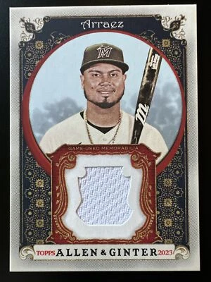 Luis Arraez 2023 Allen & Ginter RELIC JERSEY Miami Marlins - Image 1 of 2