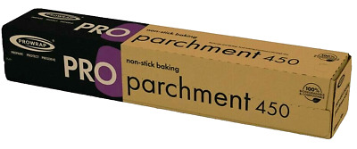 Baking Parchment Paper Prowrap White Non Stick Silicone Cooking 18   450mm X 50m • 11.95£