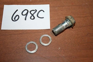 1998 Kawasaki KVF 400 Prairie 4x4 Front Brake Hose Banjo Bolt Washers OEM 98 - Bild 1 von 3