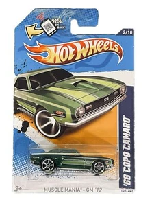 Hot Wheels 2012 68 Copo Camaro (Green) card #102/247 - Muscle Mania, Mattel, NIP - Picture 1 of 11