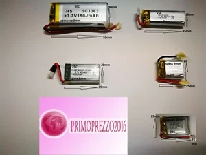 Batterie a litio di polimery 3.7 v varie mha droni elicopter drenaggio alto - Foto 1 di 22