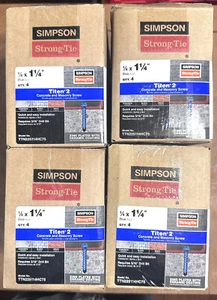 Simpson Strong-Tie TITEN-2 1200-Count 1/4" X 1-1/4" Concrete & Masonry Screws - Picture 1 of 4