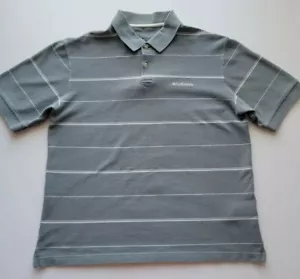 Columbia Sportswear Herren Polo Kurzarm blau weiß gestreift 100% Baumwolle M - Bild 1 von 9