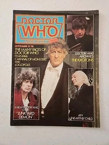 Vintage Doctor Who Marvel Monthly November #58 Many Faces of Doctor Who. 1981 Vg - Picture 1 of 14