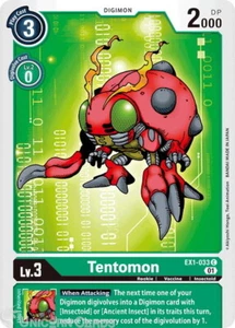 EX1-033 Tentomon Common Mint Digimon Card - Picture 1 of 1