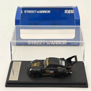 Street WARRIOR SW 1:64 PORSCHE RWB 993 CHARLENE HIGH TAIL WING #96 Diecast Black - Picture 1 of 7