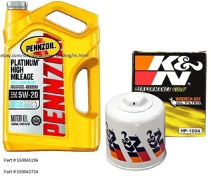 Pennzoil Platinum H/M 5W-20 Full Synthetic Engine Oil, 5 Quarts w/K&N Oil Filter - Picture 1 of 1