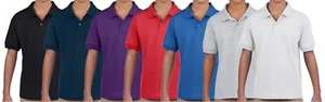 Gildan Kids Childs DryBlend 50/50 Polyester/Cotton Jersey Polo Shirt 5-12 Years - Picture 1 of 9