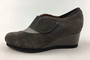 Earthies Bondy Wedge Shoes Women’s Size 5.5 B, Dirty Grey Suede 3323 - Picture 1 of 8