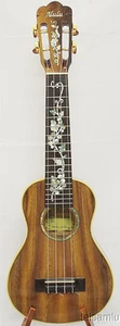 Alulu Solid Acacia Koa concert Ukulele,grape vine MOP inlaid,Hard case,HUA32 - Picture 1 of 12