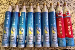 x9 SodaStream 7reg/ 2 Quick Connect- 60L CO2 Cylinder Replacement Canister EMPTY - Picture 1 of 2