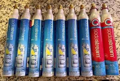 9 SodaStream 7reg/2 Conexión Rápida - 60L Cilindro CO2 Repuesto Bote VACÍO Foto 1 de 2