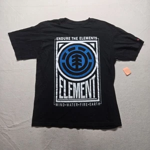 Element Black Skateboard Y2K Surf Skate Decal Grunge Shirt Adult Men’s Size XL - Picture 1 of 7