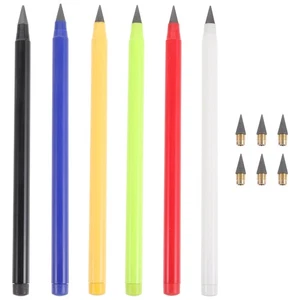 Lápices borrables de colores metal sin afilar eterno reemplazable - Imagen 1 de 12