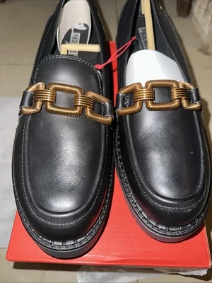 $190 Pikolinos Talla EU 40 Avilés Plataforma Gruesa Mocasín Piel de becerro Cadena Dorada NUEVO Foto 1 de 4