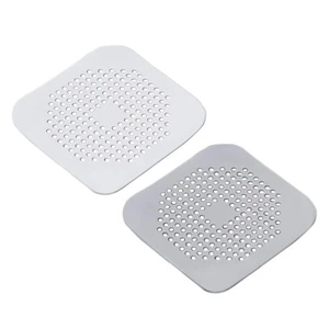 Drain Hair Catcher Square Silicone Trap Shower Drain Cover with Suction Cups ... - Picture 1 of 7
