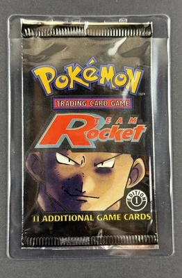 *EMPTY* Vintage Pokemon WoTC 1st EDITION TEAM ROCKET Booster Pack/Wrapper - Image 1 of 4