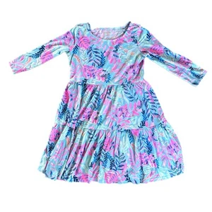 Lilly Pulitzer Mini Geanna Dress Women’s XXS Pink/Blue You’ve Been Spotted Beach - Picture 1 of 7