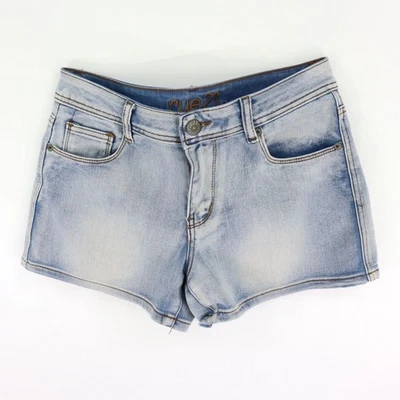 Pantalones Cortos de Jean Rue 21 Tiro Bajo Juniors Talla 5/6 Azul Lavado Claro Denim Mezcla de Algodón Foto 1 de 4