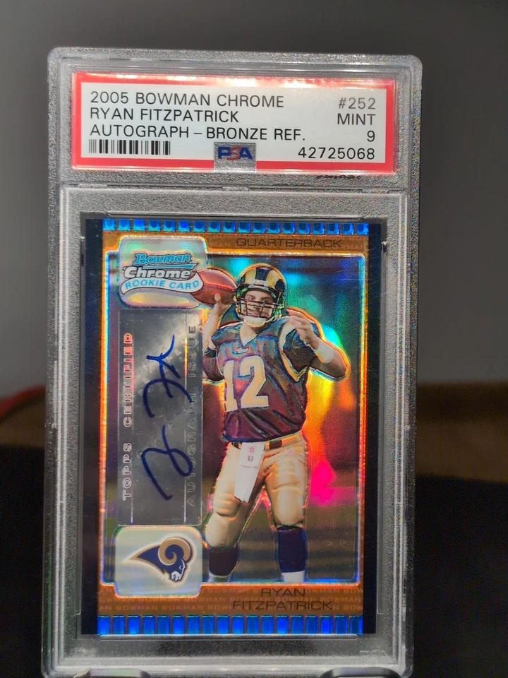 RYAN FITZPATRICK 2005 Bowman Chrome ROOKIE AUTO BRONZE #d /50 PSA 10 - Image 1 of 3