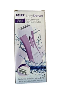 Bauer Ladies Soft & Smooth Battery Operated Lady Shaver With Bikini Trimmer Wet - Picture 1 of 7