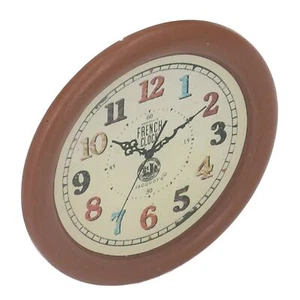 Dollhouse Miniature Round Wall Clock Colorful Resin Portable Dollhouse - Picture 1 of 12