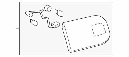 Genuine GM 2006-2011 Buick Lucerne Passenger Side Backup Lamp Assembly 25754856 - Image 1 of 2