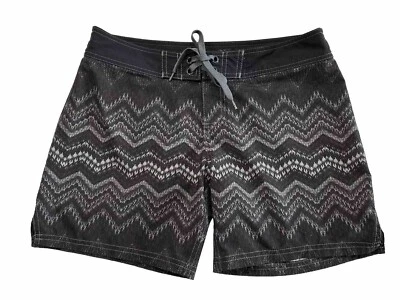 Prana Womens Swim Board Shorts Geometric Print Small EC Swim Trails Hiking - Image 1 of 4
