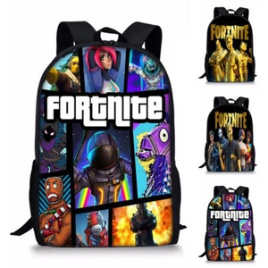 UK Fort-nite Backpack Kids Boys Girls School Bag Travel Shoulder Rucksack Bags - Picture 1 of 9
