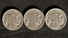 Buffalo Indian Head Nickel lot (3) Coins with Full Dates - All Different dates!