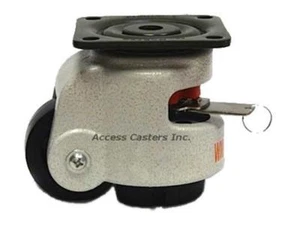 WMIWR-62PF 2-1/2" Nylon Leveling Swivel Caster Square Top Plate, 725 lb Capacity - Picture 1 of 1