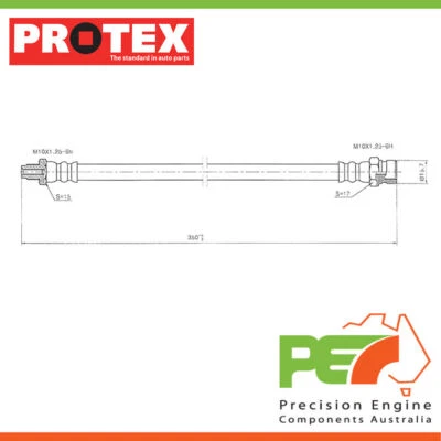 Manguera hidráulica nueva * PROTEX * - trasera para MAZDA RX-2. Sedán 4D tracción trasera. Foto 1 de 4