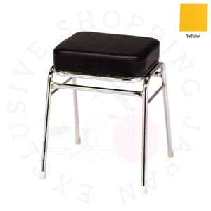 Arcade Game Stool Chair Taito VIWLIX Thick Cushion Type TC1-49M Leather Yellow - Picture 1 of 10