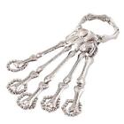 Skull Skeleton Hand Bracelet w/ Ring Metal Hand Wristband Jewelry for Women Men