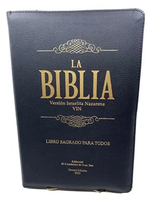 Bíblia Israelita Nazarena Actualizada 2023 Vin Piel IMITACI Cierre Indice Negro - Bild 1 von 11