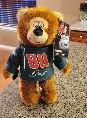 New 2010 Dale Earnhardt Jr Hoodie Bear plush  # 88 Nascar New with Tag Cover